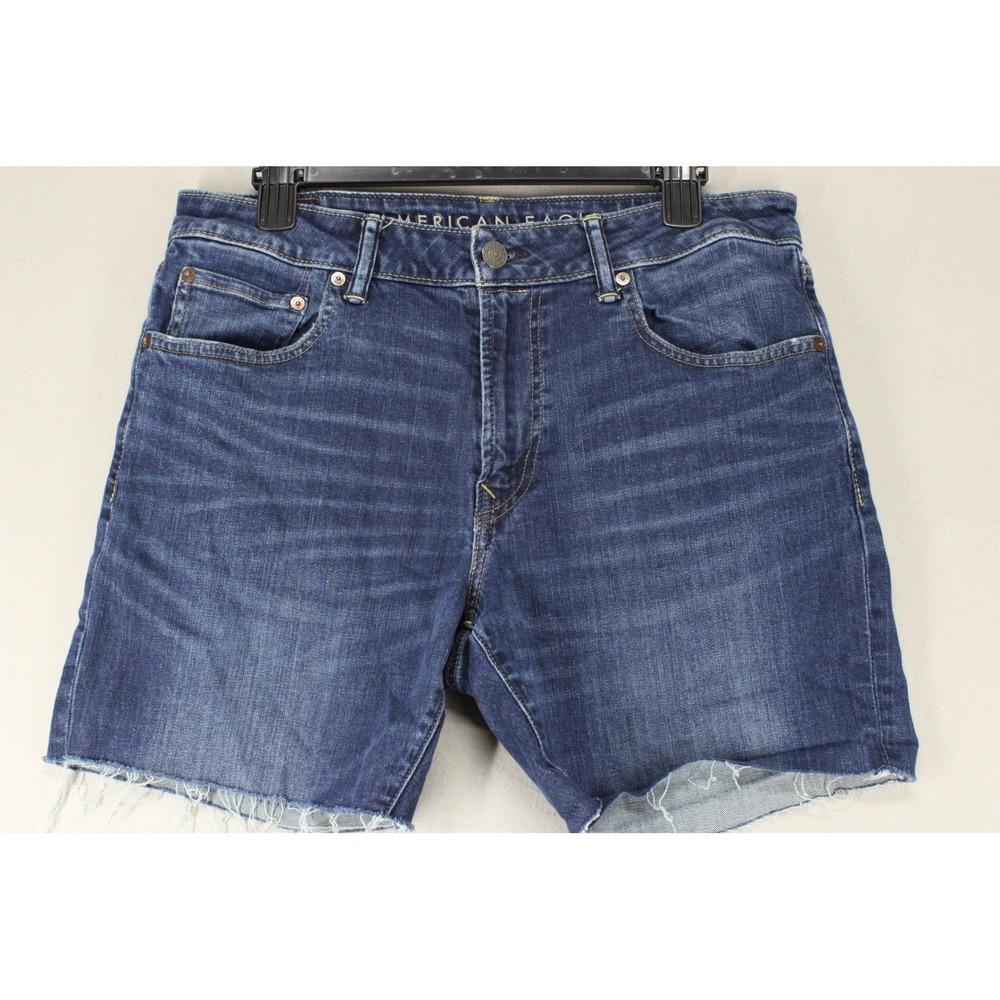 American Eagle Shorts Ne(x)t Level Flex Size 34 Denim Jeans Raw Hem 5.5" Inseam